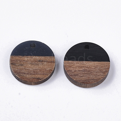 Resin & Walnut Wood Pendants X-RESI-S358-02C-08-1-1