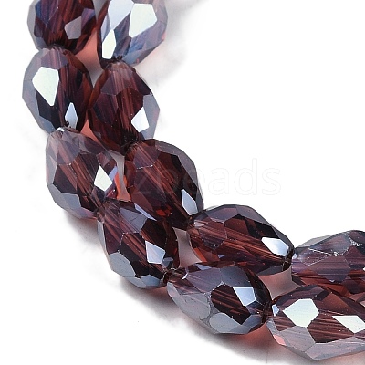 Transparent Electroplate Glass Beads Strands EGLA-N013-T6mm-B03-1