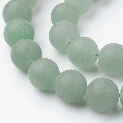 Natural Green Aventurine Bead Strands G-G735-63F-12mm-1
