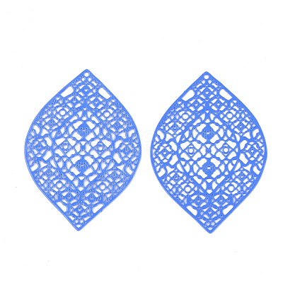 430 Stainless Steel Filigree Pendants X-STAS-S108-12B-1