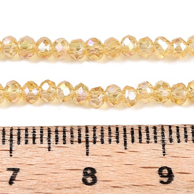 Electroplate Glass Beads Strands EGLA-A044-T2mm-B03-1