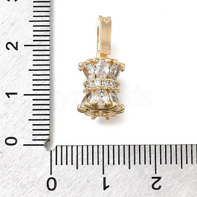 Brass Micro Pave Cubic Zirconia Donut Bails LS-KK-U061-17G-1