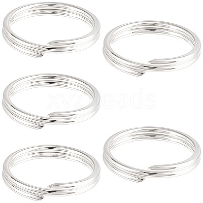 5Pcs 925 Sterling Silver Split Jump Rings STER-BBC0009-45D-1
