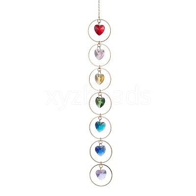 Faceted Glass Suncatchers HJEW-JM01649-01-1