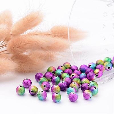 Spray Painted Acrylic Beads PB25P9284-1