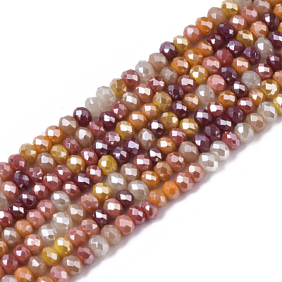Electroplate Glass Beads Strands EGLA-S192-001A-A03-1