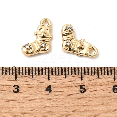 Christmas Alloy Rhinestone Charms FIND-G102-01G-02-1