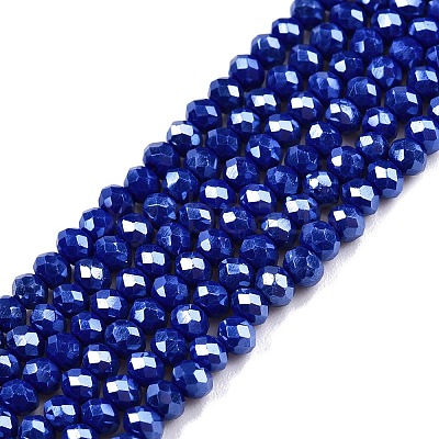 Electroplate Glass Beads Strands EGLA-A044-P2mm-A07-1