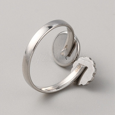 304 Stainless Steel Cuff Pad Ring Settings STAS-WH0027-46A-1