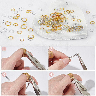 1260pcs 6 Styles Aluminum Wire Open Jump Rings ALUM-WR0001-02-1