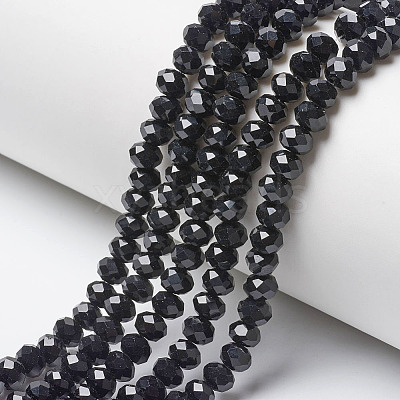 Opaque Solid Color Imitation Jade Glass Beads Strands X-EGLA-A044-P8mm-D18-1