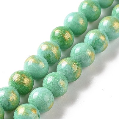 Natural Mashan Jade Beads Strands G-F670-A27-8mm-1