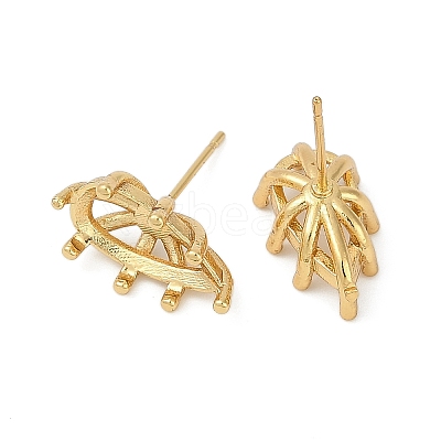Brass Stud Earring Findings KK-F891-12G-1
