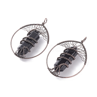 Natural Obsidian Big Pendants G-F702-02R-C-1