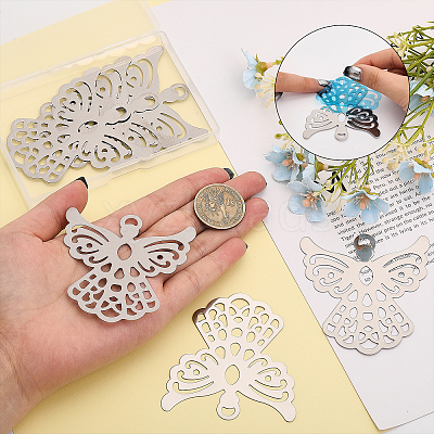 15Pcs Iron Etched Metal Embellishments Big Pendants IFIN-CA0001-62-1