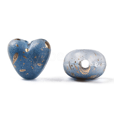 Transparent Frosted Spray Painted Acrylic Beads X1-FACR-TAC0004-02E-1