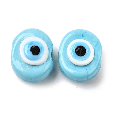 Handmade Evil Eye Lampwork Beads LAMP-G168-02H-1