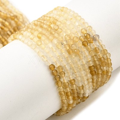 Natural Citrine(Heated) Beads Strands G-G259-D03-2mm-1