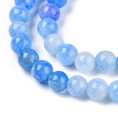 Dyed Natural White Jade Beads Strands G-T140-4mm-A08-1