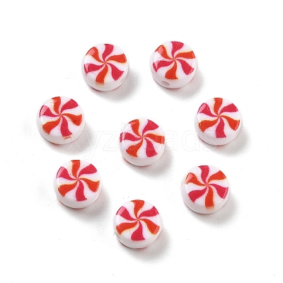 Two Tone Opaque Acrylic Beads X-OACR-D282-04A-1