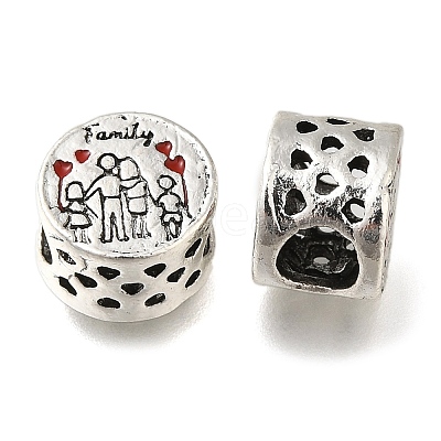 Rack Plating Alloy Enamel European Beads PALLOY-A009-26P-1