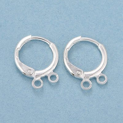 2-hole Rack Plating Brass Leverback Earring Findings KK-D075-05S-RS-1