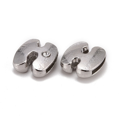 Letter Slider Beads for Watch Band Bracelet Making X-ALRI-O012-H-NR-1