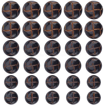 90Pcs 3 Styles Plastic Buttons BUTT-CY0001-10B-1