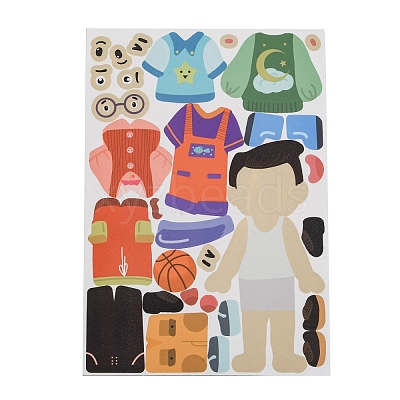 8Pcs Paper Scrapbook Stickers DIY-I114-04-1