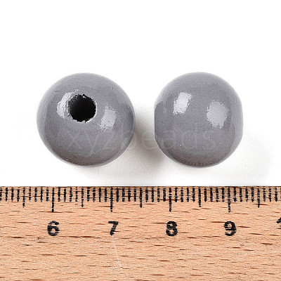 Painted Natural Wood Beads WOOD-A018-16mm-10-1