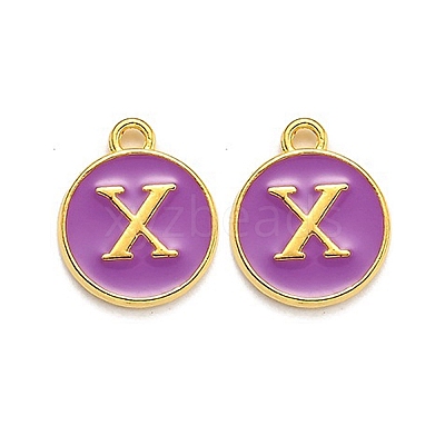 Golden Plated Alloy Enamel Charms LS-ENAM-Q437-12X-1