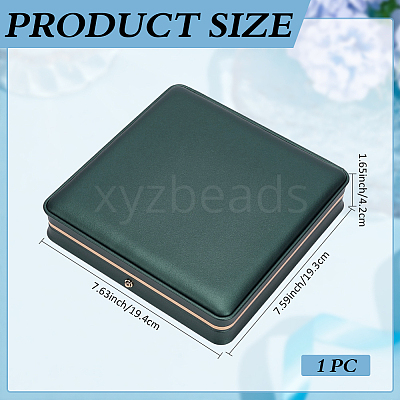 Imitation Leather Pure Color Flip-open Gift Boxes CON-WH0095-238A-01-1