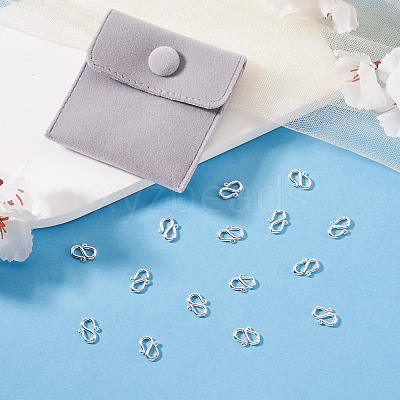 20Pcs Brass S-Hook Clasps KK-TA0008-74-1