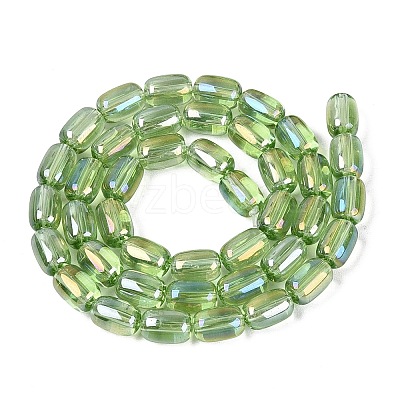 Electroplate Transparent Glass Beads Strands EGLA-Q132-03B-A02-1