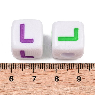 Opaque Acrylic Enamel European Beads AC-ACBA1794-04L-1