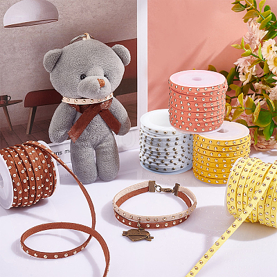 6 Rolls 6 Colors Faux Suede Cord LW-PH0002-26A-1
