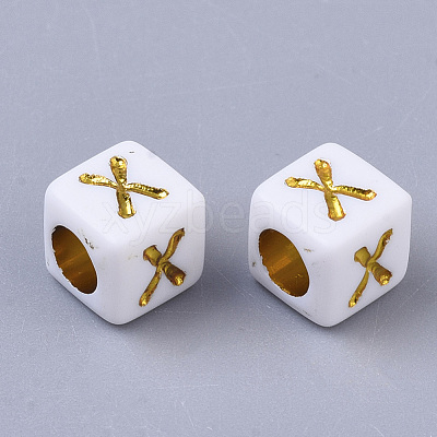 Plating Acrylic Beads SACR-S297-09X-1