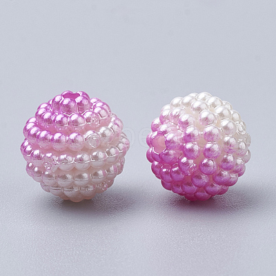 Imitation Pearl Acrylic Beads OACR-T004-10mm-12-1
