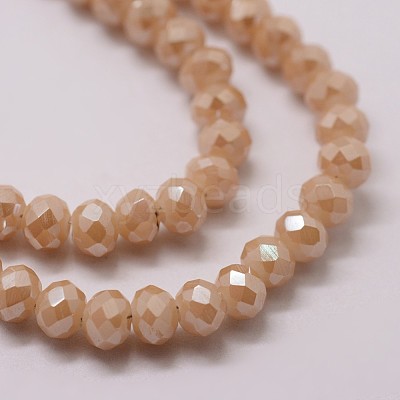 Electroplate Glass Bead Strands X-GLAA-K016-3x4mm-02PL-1
