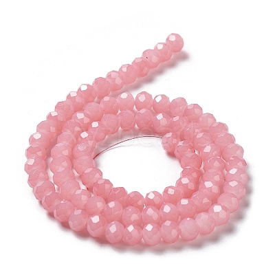 Baking Paint Imitation Jade Glass Bead Strands X-DGLA-A034-J6MM-A3-1