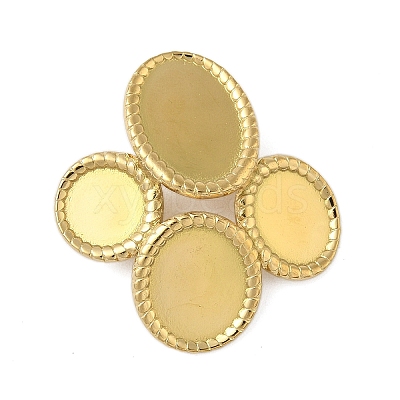 304 Stainless Steel Pendant Cabochon Settings STAS-D376-21G-1