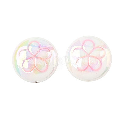 2Pcs UV Plating Acrylic Beads FIND-C067-03H-1