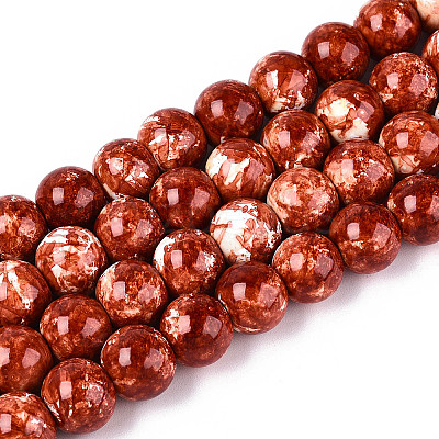 Baking Paint Glass Beads Strands DGLA-N016-10mm-06-1