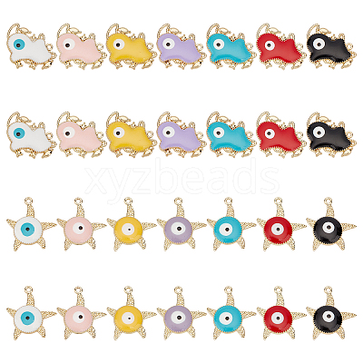 Alloy Enamel Pendants ENAM-AR0001-02-NR-1