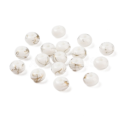 Opaque Spray Painted Glass Beads X1-GLAA-G118-01J-1