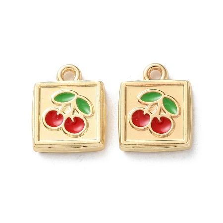 Rack Plating Alloy Enamel Pendants FIND-M038-08G-1