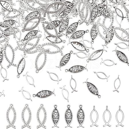 150Pcs 3 Style Tibetan Style Alloy Pendants TIBEP-CA0001-06-1