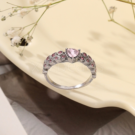 Alloy Rhinestone Plain Band Rings PW-WG5A413-07-1