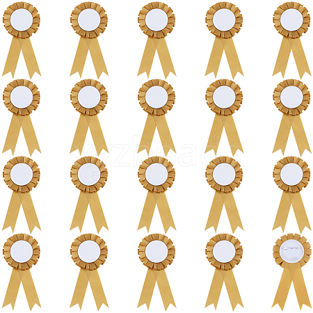 Award Ribbon Shape Iron Badge Pins LS-JEWB-WH20002-04B-1