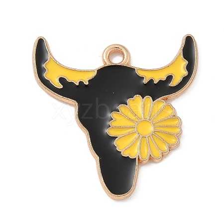 Western Cowboy Theme Alloy Enamel Pendants ENAM-A008-22KCG-01-1